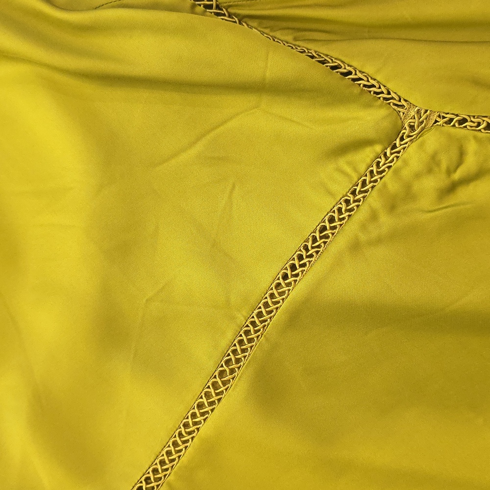 Marciano Satin Slip Dress in Chartreuse - Picture 7 of 14